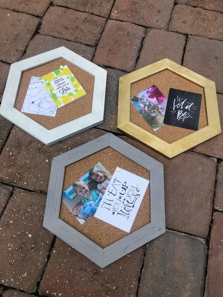 *New* Hexagon Cork boards